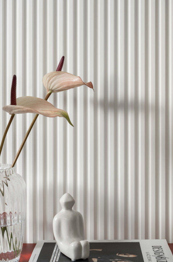 LAMELLI MOD. STRETTO LASTRA BIANCA IN POLIMERI 270X12X1,2 CM - immagine 3