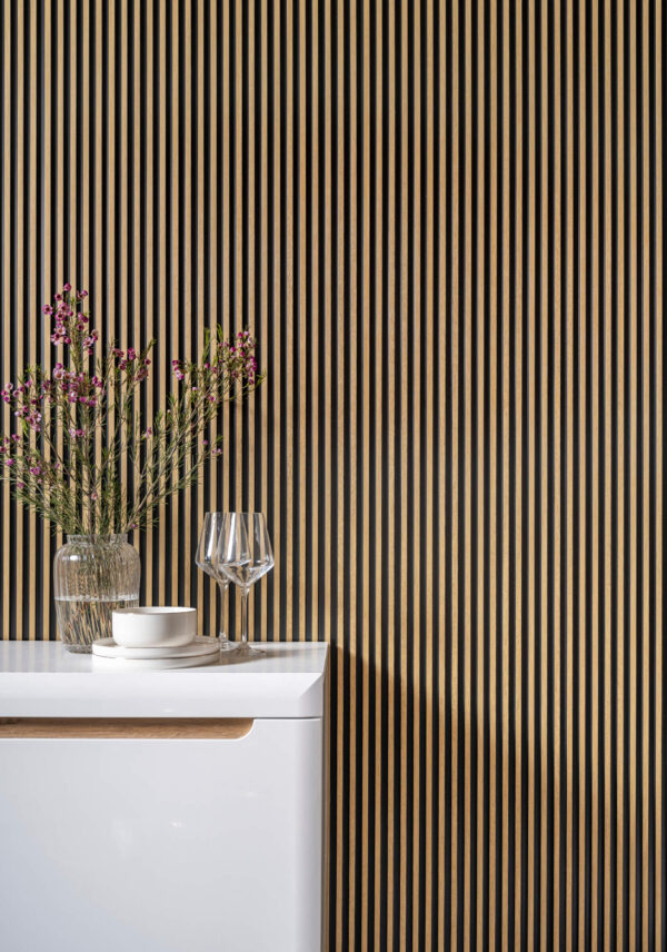 LAMELLI MOD.STRETTO LASTRA ROVERE IN POLIMERI 270X12X1,2 CM - immagine 3